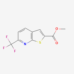 molecular formula C10H6F3NO2S B13202228 Methyl 6-(trifluoromethyl)thieno[2,3-b]pyridine-2-carboxylate 