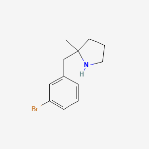 molecular formula C12H16BrN B13202264 2-[(3-Bromophenyl)methyl]-2-methylpyrrolidine 