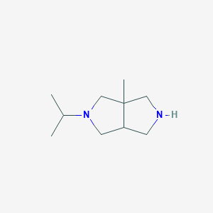 molecular formula C10H20N2 B13202287 3A-methyl-2-(propan-2-yl)-octahydropyrrolo[3,4-c]pyrrole 