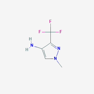 molecular formula C5H6F3N3 B1320231 1-methyl-3-(trifluoromethyl)-1H-pyrazol-4-amine CAS No. 1006436-44-7