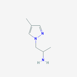 molecular formula C7H13N3 B1320233 1-(4-methyl-1H-pyrazol-1-yl)propan-2-amine CAS No. 1006483-34-6
