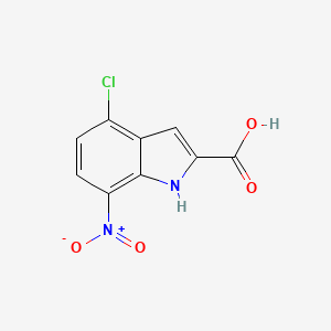 molecular formula C9H5ClN2O4 B13202332 4-Chloro-7-nitro-1H-indole-2-carboxylic acid CAS No. 2060060-70-8