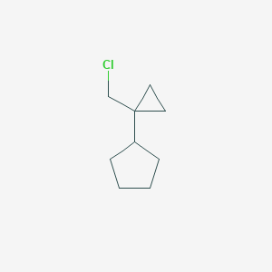 molecular formula C9H15Cl B13202345 [1-(Chloromethyl)cyclopropyl]cyclopentane 