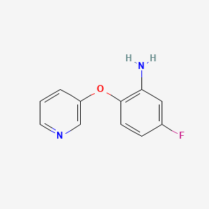 molecular formula C11H9FN2O B1320235 5-氟-2-(3-吡啶氧基)苯胺 CAS No. 869943-34-0
