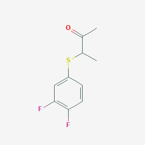 molecular formula C10H10F2OS B13202382 3-[(3,4-Difluorophenyl)sulfanyl]butan-2-one 
