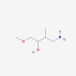 molecular formula C6H15NO2 B13202389 4-Amino-1-methoxy-3-methylbutan-2-ol 