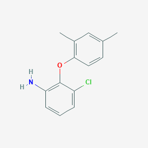 molecular formula C14H14ClNO B1320242 3-Chloro-2-(2,4-dimethylphenoxy)aniline CAS No. 937604-59-6