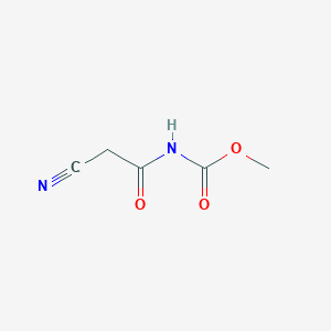 molecular formula C5H6N2O3 B13202420 methyl N-(2-cyanoacetyl)carbamate 