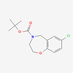 molecular formula C14H18ClNO3 B13202422 4-Boc-7-chloro-2,3,4,5-tetrahydrobenzo[f][1,4]oxazepine 