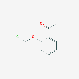molecular formula C9H9ClO2 B13202461 1-[2-(Chloromethoxy)phenyl]ethan-1-one 
