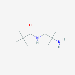 molecular formula C9H20N2O B13202466 N-(2-amino-2-methylpropyl)-2,2-dimethylpropanamide 