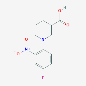 molecular formula C12H13FN2O4 B1320251 1-(4-Fluoro-2-nitrophenyl)piperidine-3-carboxylic acid CAS No. 874800-66-5