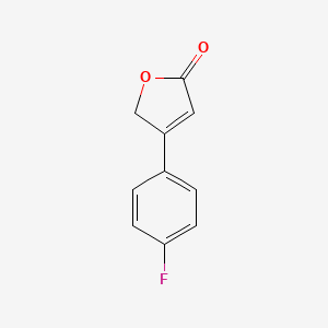molecular formula C10H7FO2 B13202520 4-(4-fluorophenyl)-2(5H)-furanone 