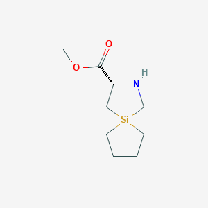 molecular formula C9H17NO2Si B13202561 Methyl (3S)-2-aza-5-silaspiro[4.4]nonane-3-carboxylate 