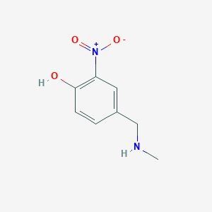 molecular formula C8H10N2O3 B13202566 4-[(Methylamino)methyl]-2-nitrophenol 