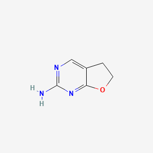 molecular formula C6H7N3O B1320258 5,6-Dihydrofuro[2,3-d]pyrimidin-2-amine CAS No. 88513-35-3