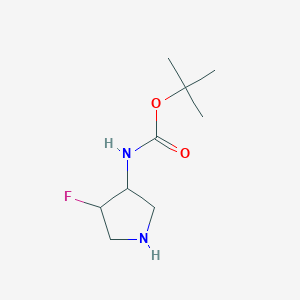 molecular formula C9H17FN2O2 B1320259 tert-Butyl (4-fluoropyrrolidin-3-yl)carbamate CAS No. 351369-12-5
