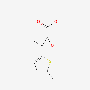 molecular formula C10H12O3S B13202597 Methyl 3-methyl-3-(5-methylthiophen-2-yl)oxirane-2-carboxylate 