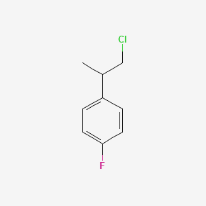 molecular formula C9H10ClF B13202619 1-(1-Chloropropan-2-yl)-4-fluorobenzene 