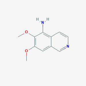 molecular formula C11H12N2O2 B13202626 6,7-Dimethoxyisoquinolin-5-amine 