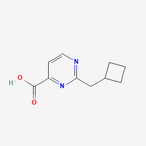 molecular formula C10H12N2O2 B13202679 2-(Cyclobutylmethyl)pyrimidine-4-carboxylic acid 