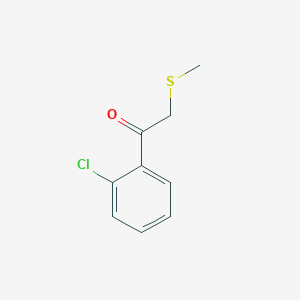 molecular formula C9H9ClOS B13202696 1-(2-Chlorophenyl)-2-(methylsulfanyl)ethan-1-one 