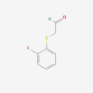molecular formula C8H7FOS B13202708 2-[(2-Fluorophenyl)sulfanyl]acetaldehyde 