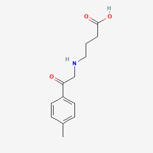 molecular formula C13H17NO3 B13202713 4-{[2-(4-Methylphenyl)-2-oxoethyl]amino}butanoic acid 