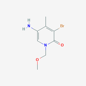 molecular formula C8H11BrN2O2 B13202741 5-Amino-3-bromo-1-(methoxymethyl)-4-methyl-1,2-dihydropyridin-2-one 