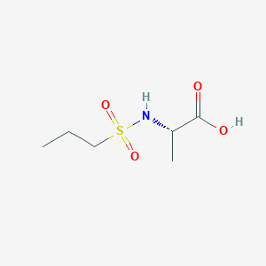 molecular formula C6H13NO4S B13202760 (2s)-2-(Propane-1-sulfonamido)propanoic acid 