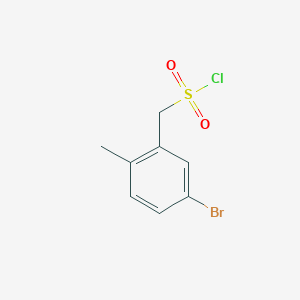 molecular formula C8H8BrClO2S B13202767 (5-Bromo-2-methylphenyl)methanesulfonyl chloride 