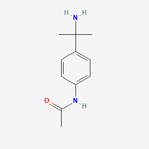 molecular formula C11H16N2O B13202775 N-[4-(2-Aminopropan-2-YL)phenyl]acetamide 