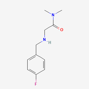 molecular formula C11H15FN2O B13202786 2-{[(4-Fluorophenyl)methyl]amino}-N,N-dimethylacetamide 