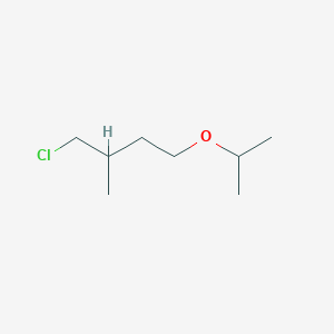 molecular formula C8H17ClO B13202789 1-Chloro-2-methyl-4-(propan-2-yloxy)butane 