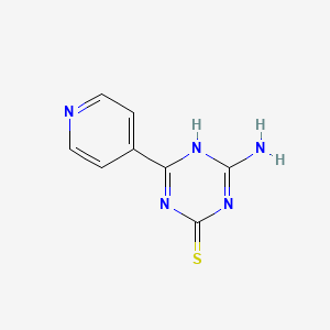 molecular formula C8H7N5S B13202790 4-Amino-6-(pyridin-4-YL)-1,3,5-triazine-2-thiol 