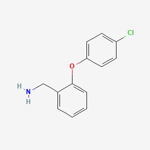 molecular formula C13H12ClNO B1320281 (2-(4-chlorophenoxy)phenyl)MethanaMine CAS No. 792158-57-7
