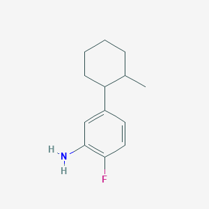 molecular formula C13H18FN B13202815 2-Fluoro-5-(2-methylcyclohexyl)aniline 