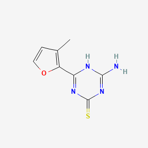 molecular formula C8H8N4OS B13202827 4-Amino-6-(3-methylfuran-2-YL)-1,3,5-triazine-2-thiol 
