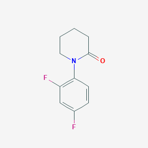 molecular formula C11H11F2NO B13202832 1-(2,4-Difluorophenyl)piperidin-2-one 