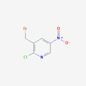 molecular formula C6H4BrClN2O2 B13202850 3-(Bromomethyl)-2-chloro-5-nitropyridine CAS No. 1251923-06-4