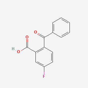 molecular formula C14H9FO3 B1320287 2-Benzoyl-5-fluorobenzoic acid CAS No. 142153-72-8