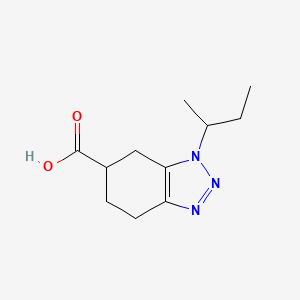 molecular formula C11H17N3O2 B13202870 1-(Butan-2-yl)-4,5,6,7-tetrahydro-1H-1,2,3-benzotriazole-6-carboxylic acid 