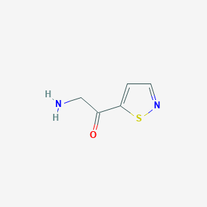 molecular formula C5H6N2OS B13202875 2-Amino-1-(1,2-thiazol-5-yl)ethan-1-one 