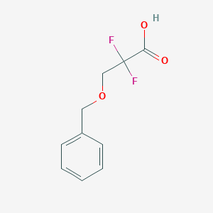 molecular formula C10H10F2O3 B13202878 3-(Benzyloxy)-2,2-difluoropropanoic acid 