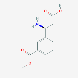 molecular formula C11H13NO4 B13202892 (3S)-3-Amino-3-[3-(methoxycarbonyl)phenyl]propanoic acid 