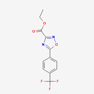 molecular formula C12H9F3N2O3 B1320290 Ethyl 5-(4-(trifluoromethyl)phenyl)-[1,2,4]oxadiazole-3-carboxylate 