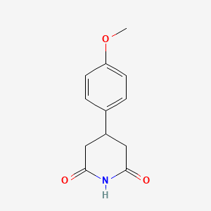 molecular formula C12H13NO3 B13202904 4-(4-Methoxyphenyl)piperidine-2,6-dione CAS No. 33868-98-3