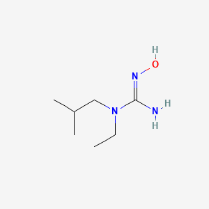 molecular formula C7H17N3O B13202925 1-Ethyl-2-hydroxy-1-(2-methylpropyl)guanidine 