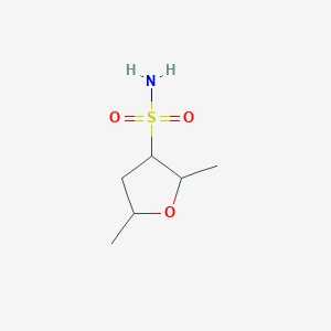 molecular formula C6H13NO3S B13202940 2,5-Dimethyloxolane-3-sulfonamide 