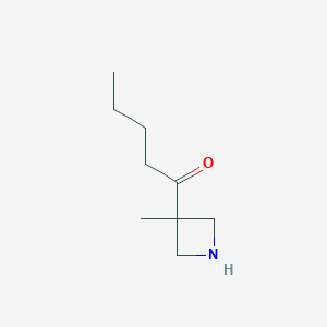 molecular formula C9H17NO B13202948 1-(3-Methylazetidin-3-yl)pentan-1-one 